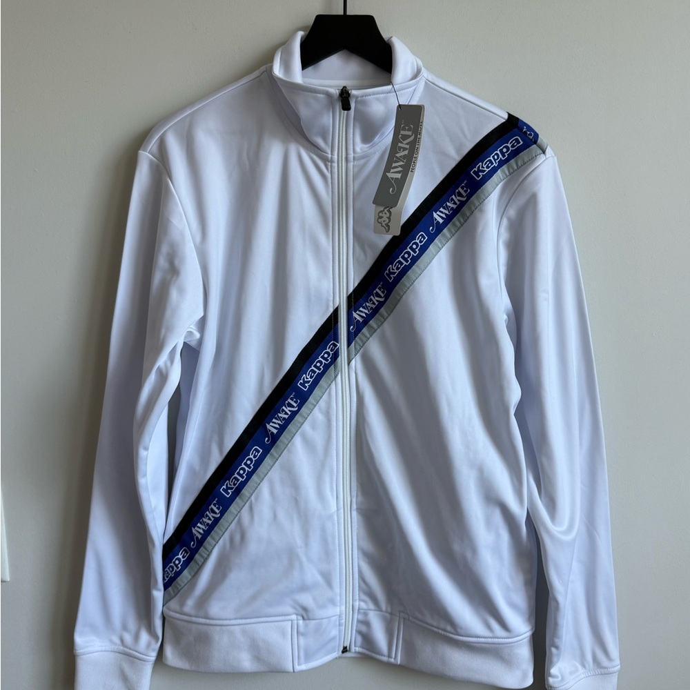 Kappa x Awake Men's White Track Jacket with Blue Stripe NEW w/ TAGS